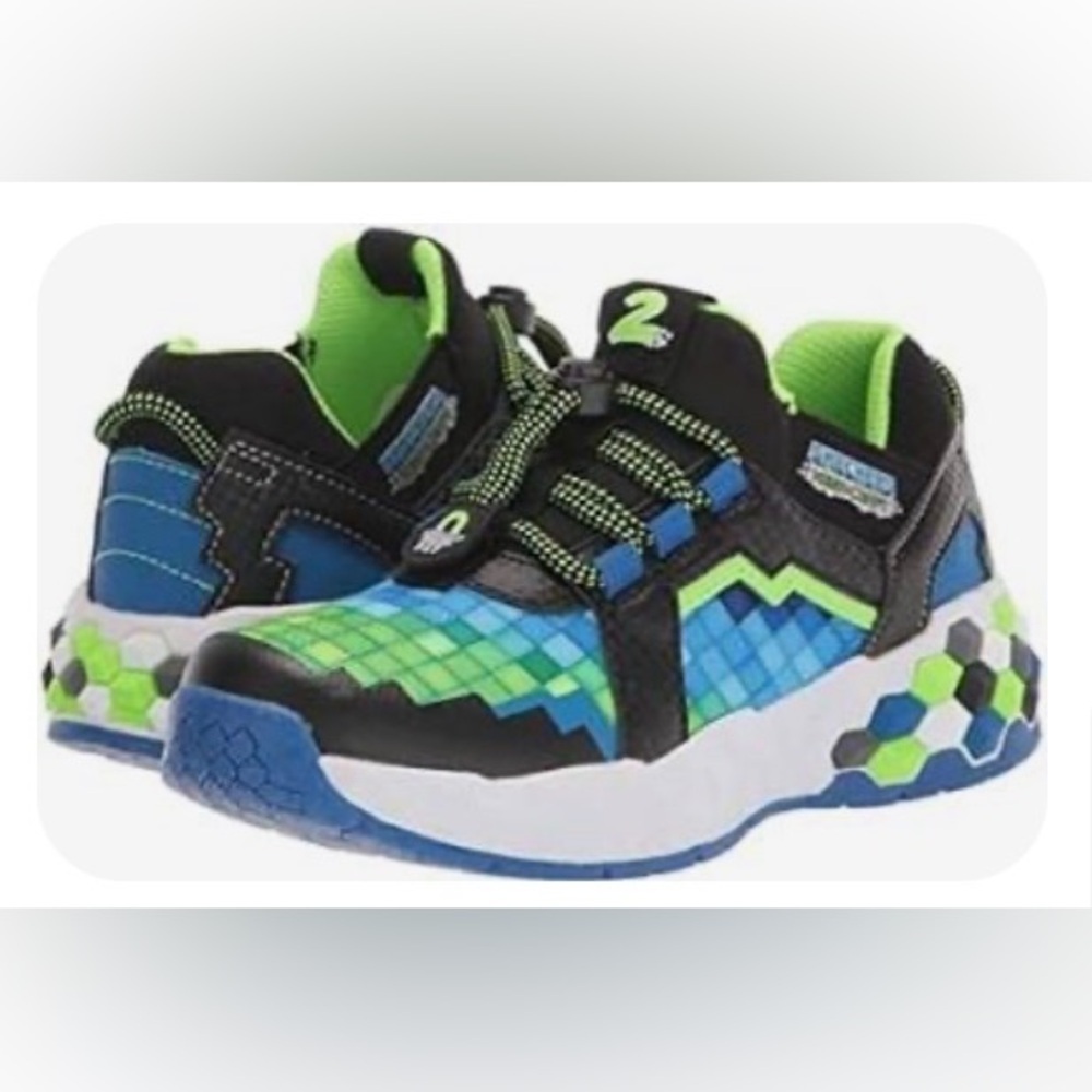 💙💚SKECHERS MEGA CRAFT 2 BOYS' RUNNING SHOE-SZ 2- NWOT💙💚
